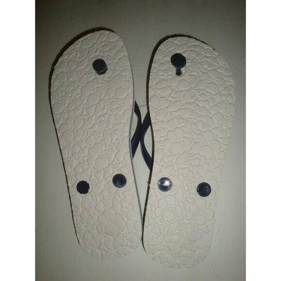 New Roxy Women's Flip Flops Thong Sandals Beach Swim Multi Color Stripe Blue 10 - Picture 3 of 3